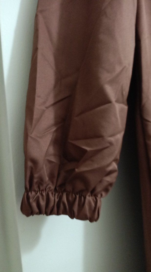 Kahverengi Fermuarlı Uzun yağmurluk - Görsel 3