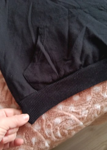 Diğer Siyah Kapüşonlu Kadın Sweatshirt