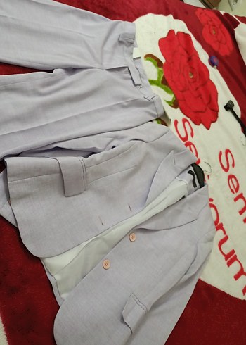 38 Beden mor Renk lila Kadın Keten Blazer Ceket