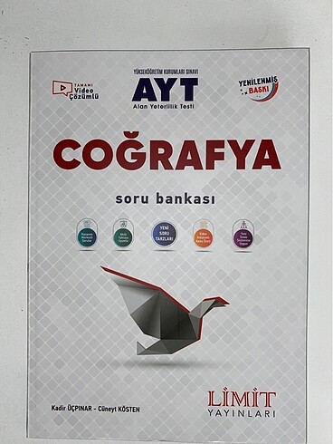 AYT COĞRAFYA SORU BANKASI LİMİT YAYINLARI