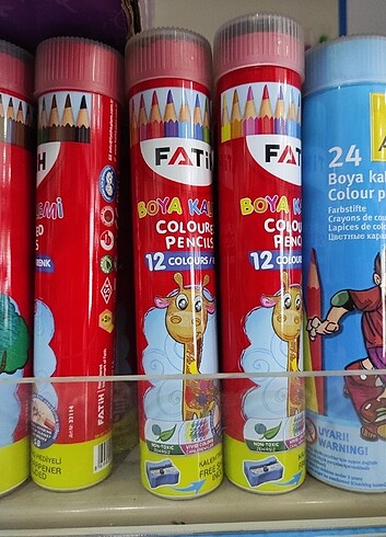Fatih Tüplü Kuruboya 12 li Kalemtraşlı