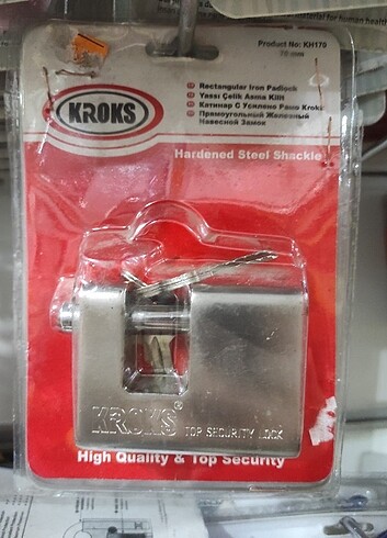 Kroks Yassı Çelik Asma Kilit 70 MM