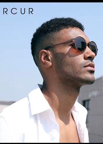 #BARCUR Gri Kemer Detaylı Minimalist erkek  Güneş Gözlüğü - Görsel 3