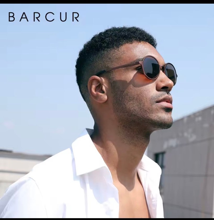 #BARCUR Gri Kemer Detaylı Minimalist erkek  Güneş Gözlüğü - Görsel 3