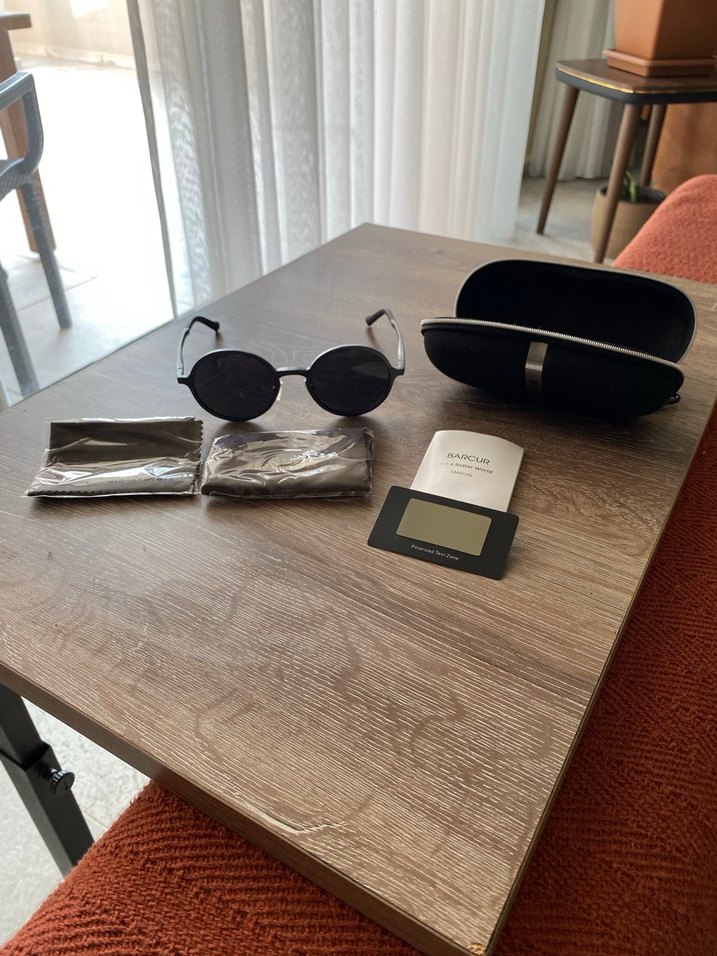 #BARCUR Gri Kemer Detaylı Minimalist erkek  Güneş Gözlüğü - Görsel 4