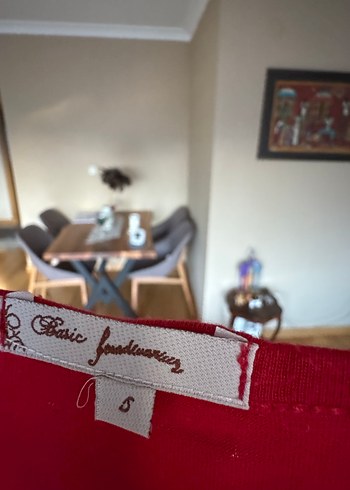 Kadın Kırmızı V Yaka Salaş Askılı Bluz - Görsel 3