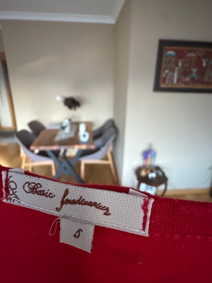 Kadın Kırmızı V Yaka Salaş Askılı Bluz - Görsel 3