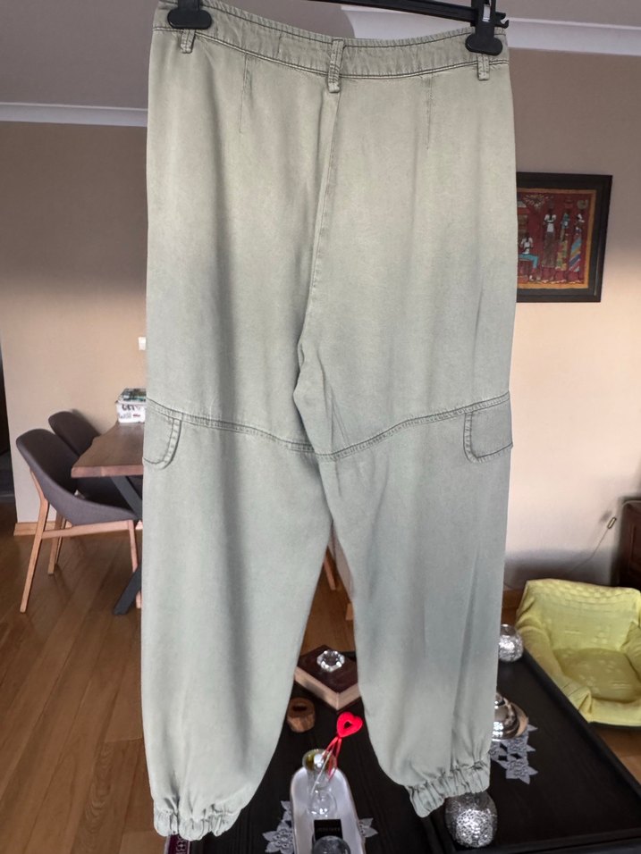 Yeşil Pantolon, Kemerli, Rahat Kesim - Görsel 2