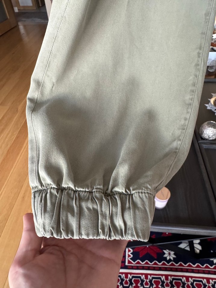 Yeşil Pantolon, Kemerli, Rahat Kesim - Görsel 5