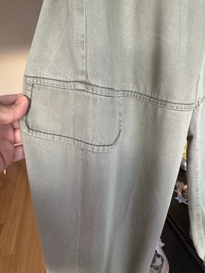 Yeşil Pantolon, Kemerli, Rahat Kesim - Görsel 4