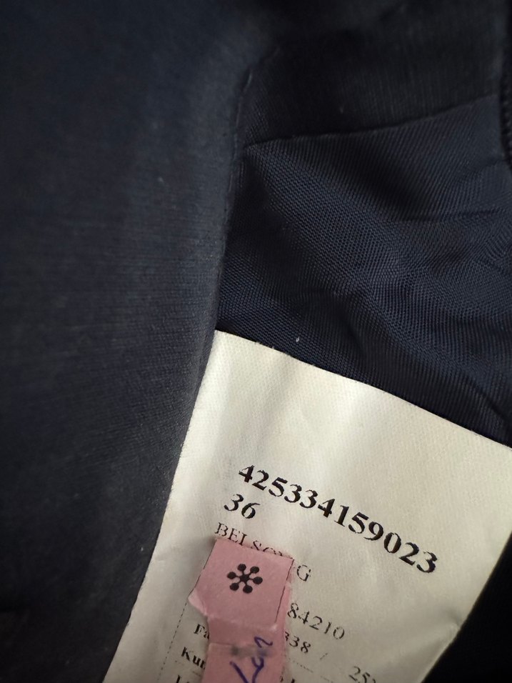 Parlak Lacivert keten kumaş  Kalem Etek - Görsel 5