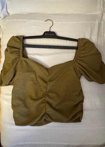 H&M haki crop - Görsel 2