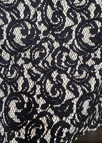 Dantel Detaylı Siyah kalem Etek - Görsel 2