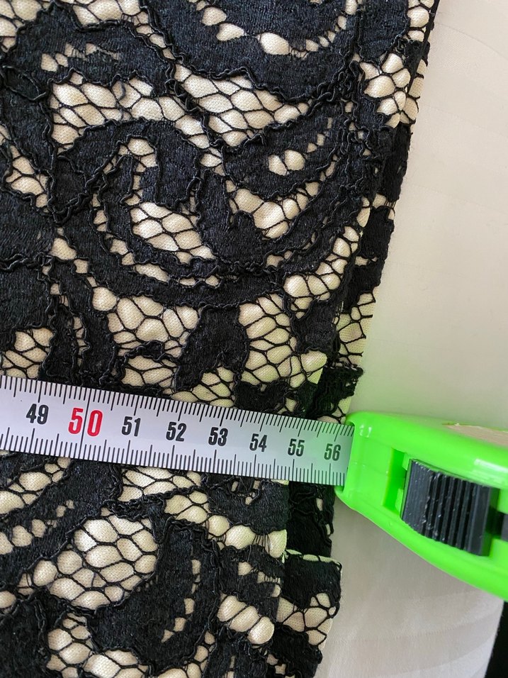 Dantel Detaylı Siyah kalem Etek - Görsel 5