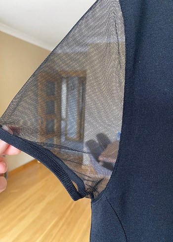 Siyah Midi triko Elbise - Görsel 3