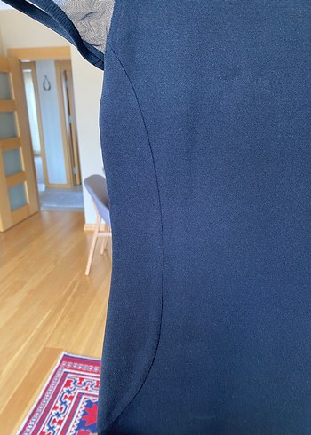 Siyah Midi triko Elbise - Görsel 4