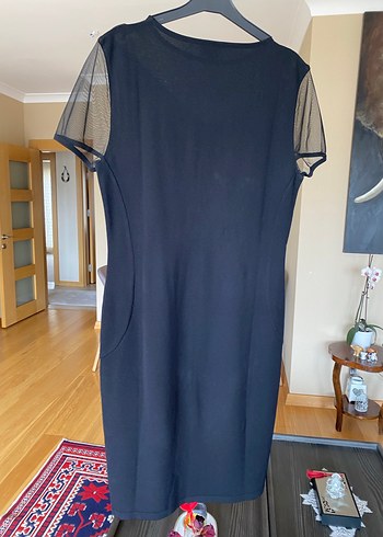 Siyah Midi triko Elbise - Görsel 5