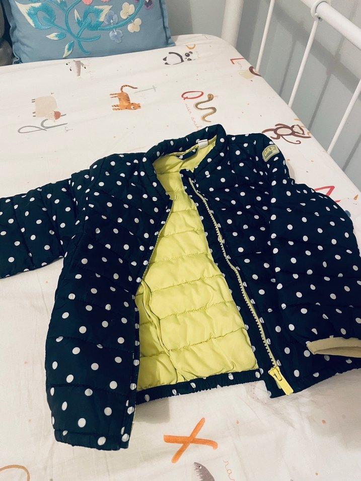 Sarı ,Puantiyeli Fermuarlı Mon - Görsel 2