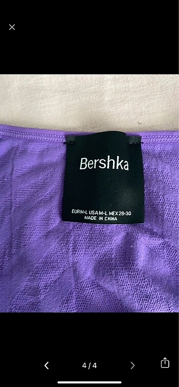 s Beden mor Renk Bershka Party Elbisesi