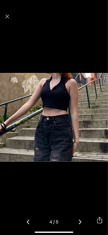 s Beden siyah Renk H&M Siyah Renk Crop
