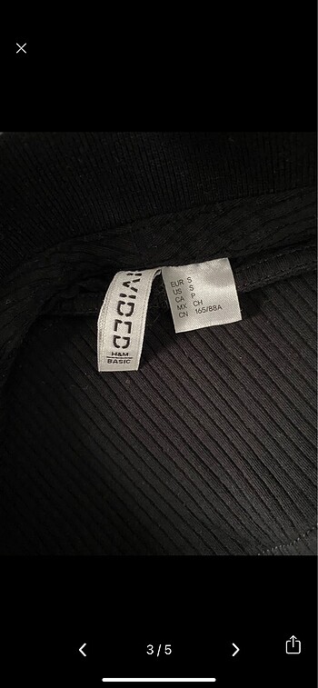 s Beden H&M Siyah Renk Crop