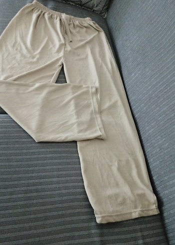 Diğer Bej Kadın yazlık kumaş,Pantolon Rahat Kesim