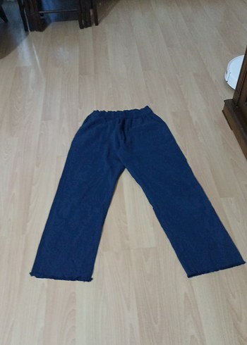 Kadın Lacivert Geniş Paça Pantolon - Görsel 2