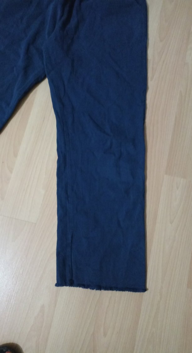 Kadın Lacivert Geniş Paça Pantolon - Görsel 3