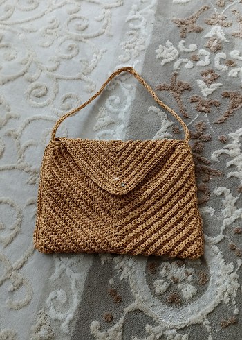 Bej Örgü Kadın Çanta - Görsel 3