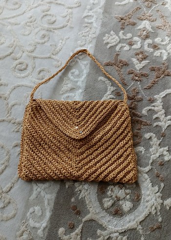 Bej Örgü Kadın Çanta - Görsel 2