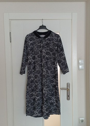 Kadın Uzun Kollu siyah Beyaz kadife,fermuarlı kap - Görsel 3