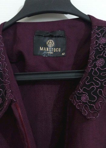 Bordo Uzun Kadın pardesü mevsimlik - Görsel 3