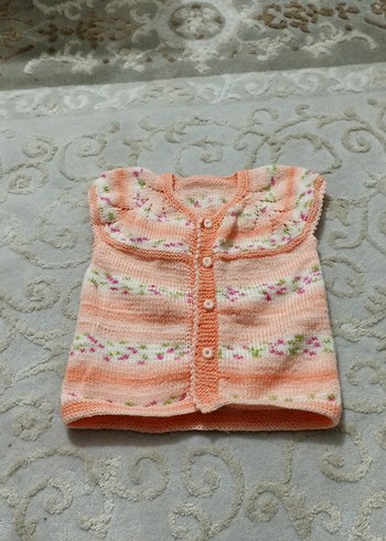 Kızlar için el örgüsü  Kolsuz yelek - Görsel 2