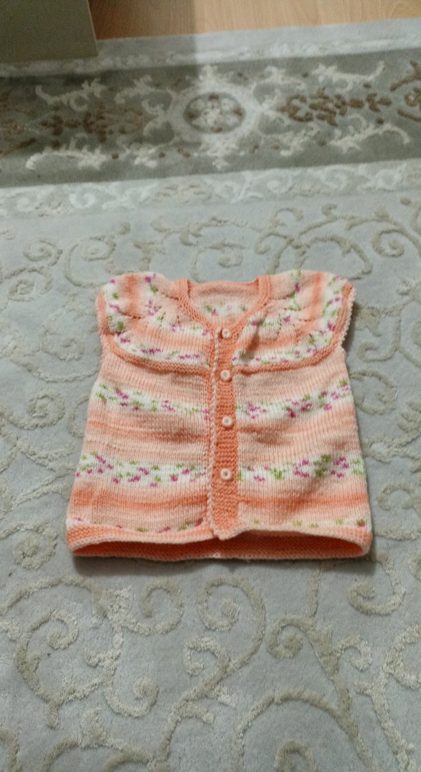 Kızlar için el örgüsü  Kolsuz yelek - Görsel 3