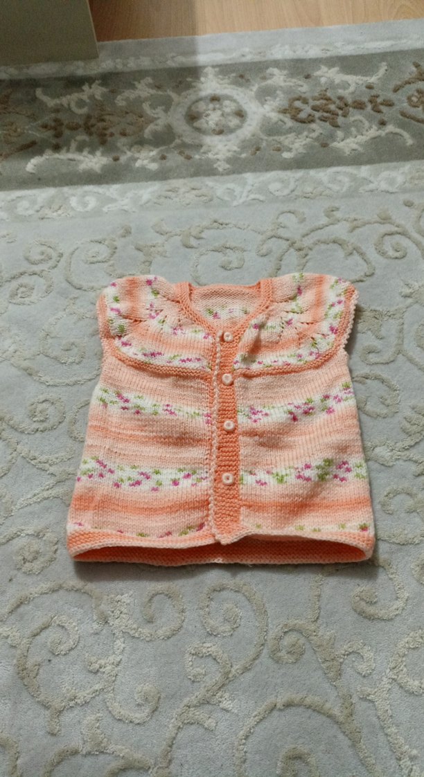 Kızlar için el örgüsü  Kolsuz yelek - Görsel 2