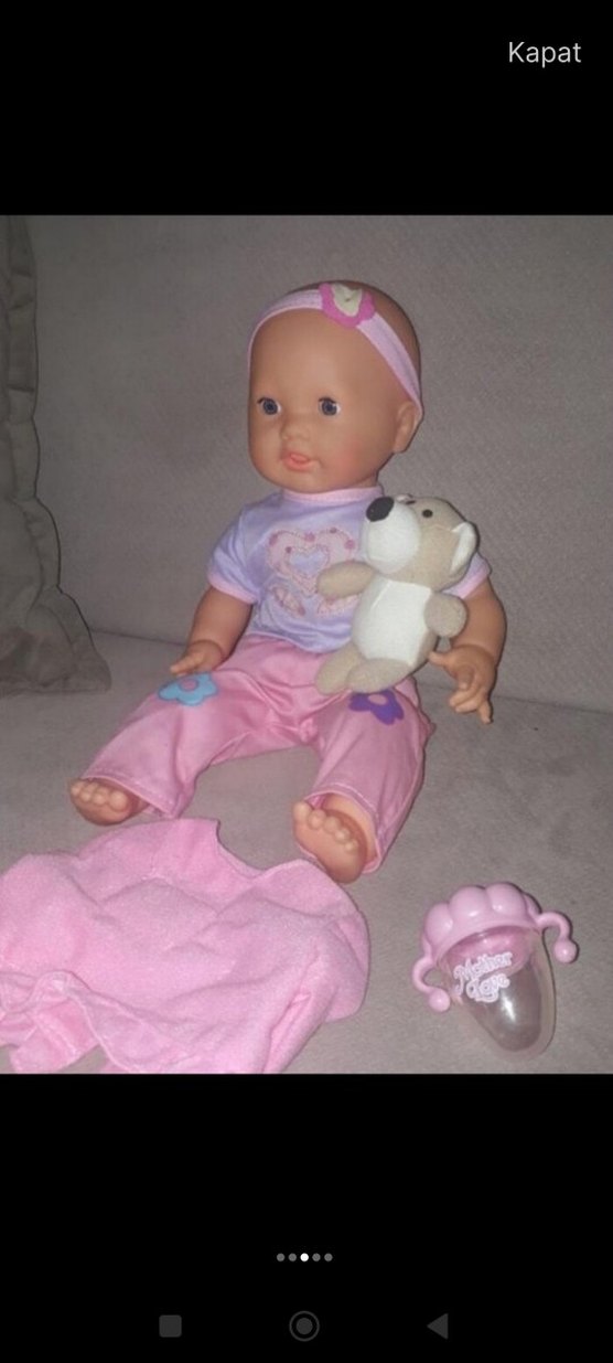 Pembe Pastel Bebek ve Aksesuar Seti az ayagında leke var - Görsel 2