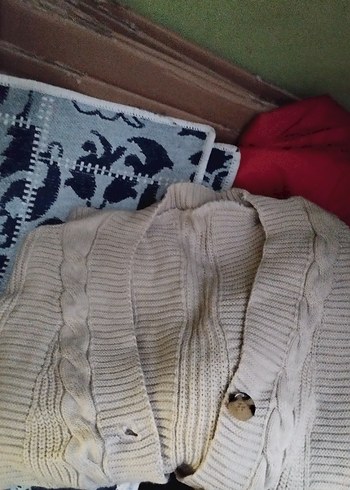 Gri Bohem Tarz Örgü Kadın hırka - Görsel 2