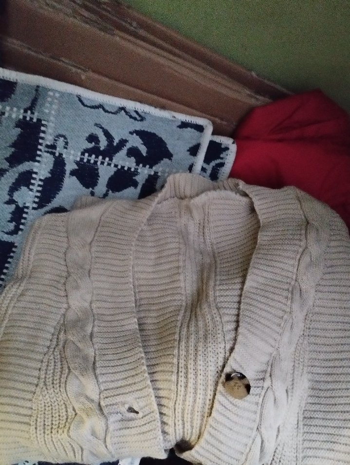 Gri Bohem Tarz Örgü Kadın hırka - Görsel 2