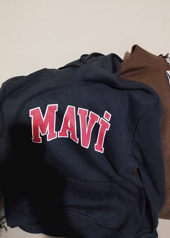 Kahverengi Kadın Sweatshirt Kapşonlu - Görsel 3