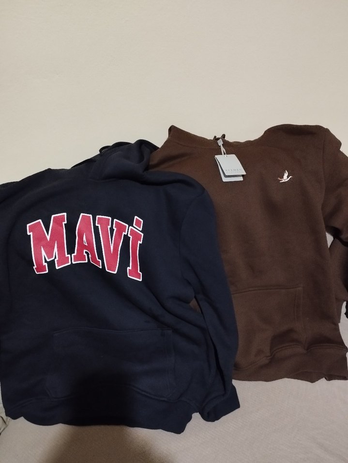 Kahverengi Kadın Sweatshirt Kapşonlu - Görsel 4