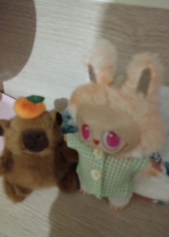 Pastel Pembe Peluş Oyuncak ikilı tavsan harıc - Görsel 8