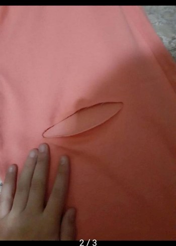 Pembe Midi Kadın Pamuk Kumaş Pantolon - Görsel 3