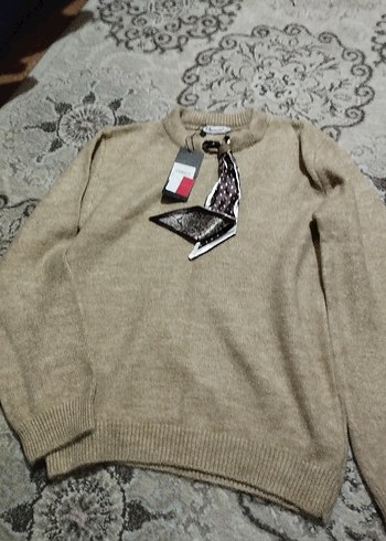 Diğer Bej Bisiklet Yaka Triko Kazak