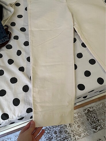 xs Beden Zara 34 beden krem kumaş pantolon