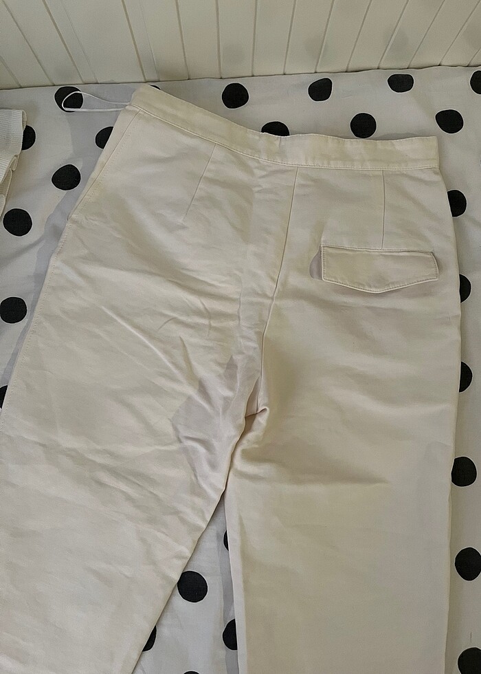 Zara 34 beden krem kumaş pantolon - Görsel 4