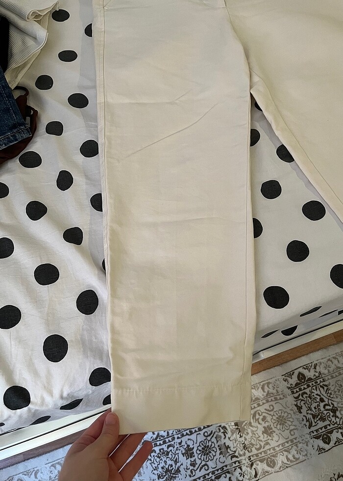 Zara 34 beden krem kumaş pantolon - Görsel 3