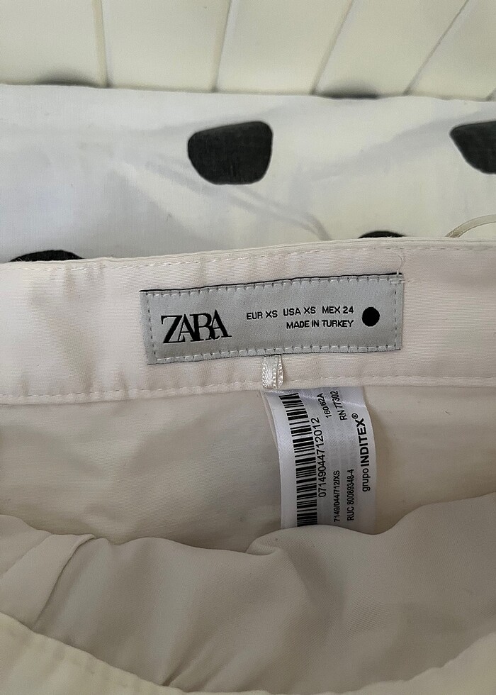 Zara 34 beden krem kumaş pantolon - Görsel 5