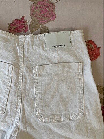 Stradivarius 38 beden beyaz bol pantolon - Görsel 6