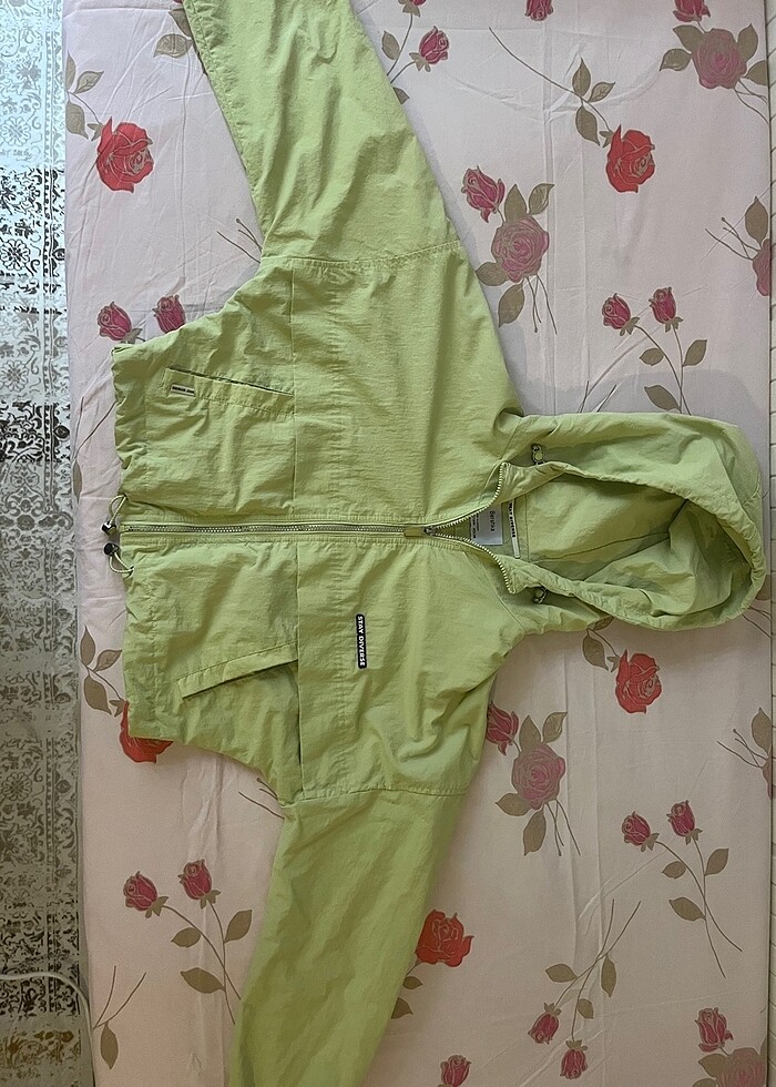 BERSHKA 38 beden kapüşonlu crop ceket - Görsel 2