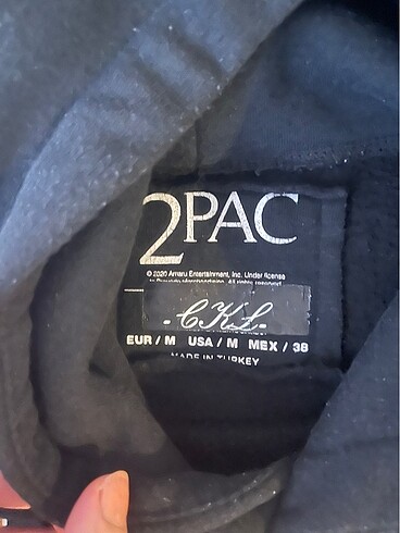 m Beden siyah Renk 38 beden Tupac oversize sweatshirt